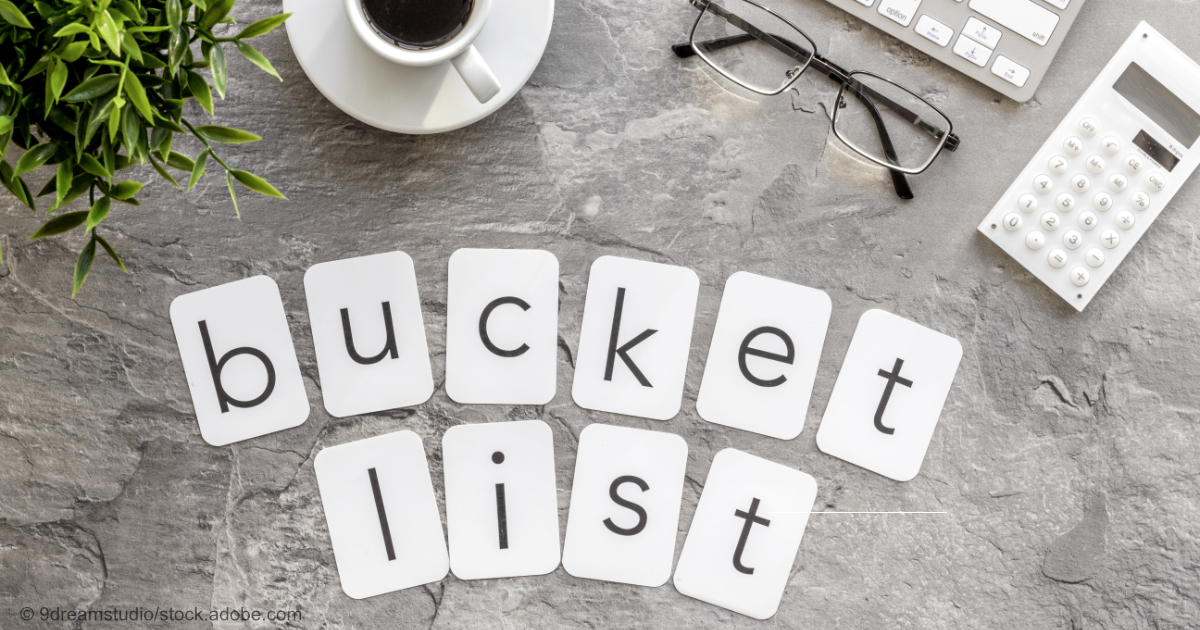The Big Bucket List mit gutem Gefühl Ziele setzen]