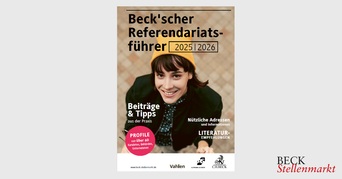 Beck'scher Referendariatsführer 2025/2026 | Beck Stellenmarkt